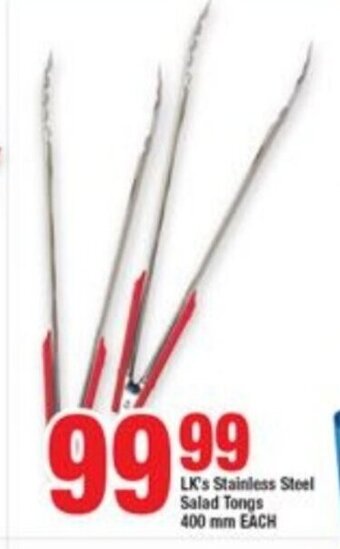 OK Foods LK's Stainless Steel Salad Tongs 400 mm each offer