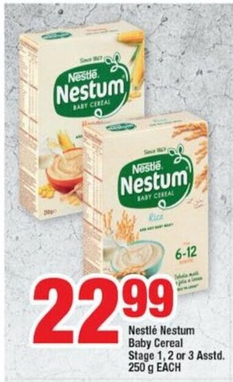 OK Foods Nestle Nestum Baby Cereal Stage 1, 2 or 3 Asstd 250g each offer