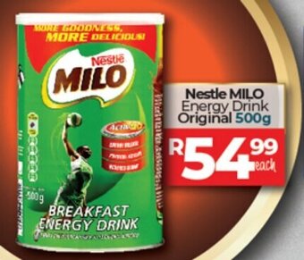 Take 'n Pay Nestle Milo Energy Drink Original 500g offer