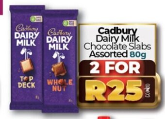 Take 'n Pay Cadbury Dairy Milk Chocolate Slabs Assorted 80g offer