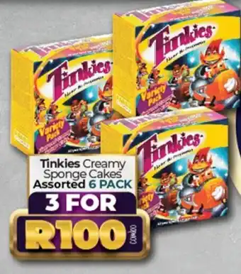 Take 'n Pay Tinkies Creamy Sponge Cakes Assorted 6 Pack offer