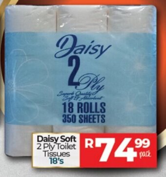 Daisy Soft 2 Ply Toilet Tissues 18's