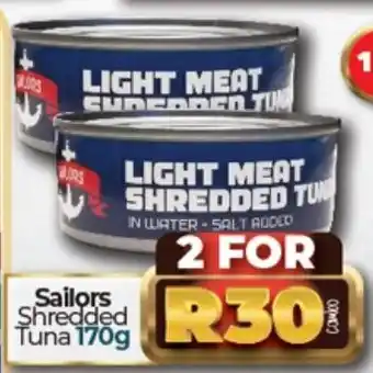 Take 'n Pay Sailors Shredded Tuna 170g offer