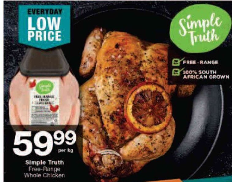 Simple Truth FreeRange Whole Chicken per kg offer at Checkers