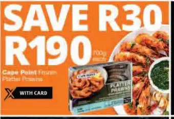 Checkers Cape Point Frozen Prawns offer