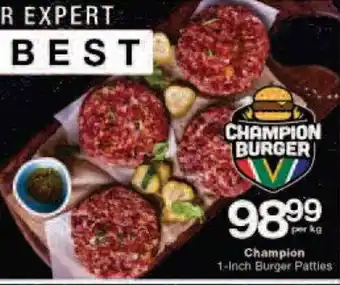 Champion 1-Inch Burger Patties per kg