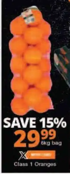 Checkers Class 1 Oranges 6 kg bag offer