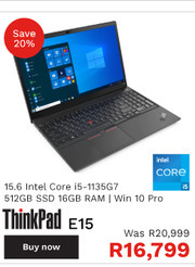 First Shop Lenovo ThinkPad E15 offer
