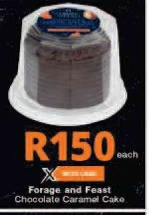 Checkers Forage and Feast Chocolate Caramel Cake offer