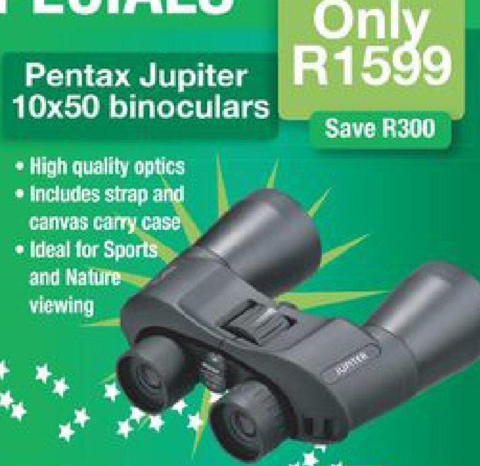 Pentax Jupiter 10x50 Binoculars offer at Foto First