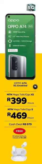 MTN Oppo A74 5G Enabled offer