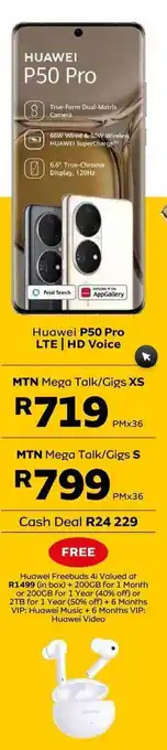 MTN Huawei P50 Pro LTE | HD Voice offer