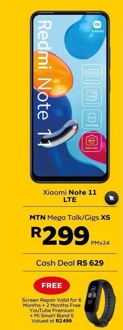 MTN Xiaomi Redmi Note 11 LTE offer