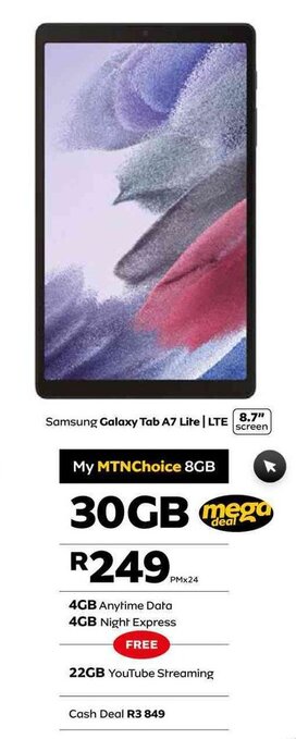 MTN Samsung Galaxy Tab A7 Lite | LTE offer