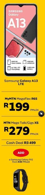 MTN Samsung Galaxy A13 LTE offer