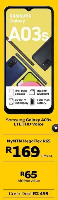 MTN Samsung Galaxy A03s LTE | HD Voice offer