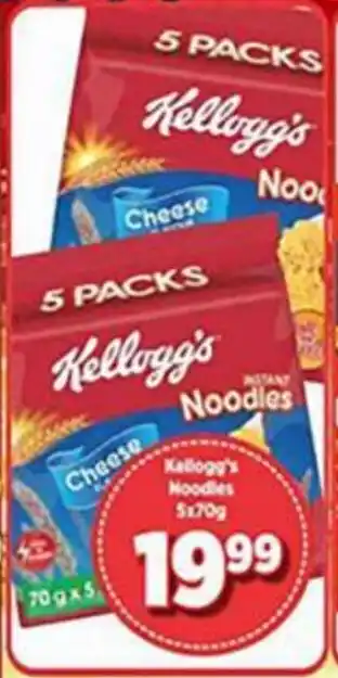 Big Save Kellogg's Noodles 5 x 70g offer