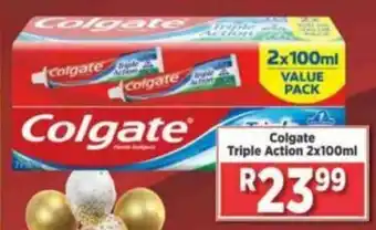 Big Save Colgate Triple Action 2 x 100ml offer