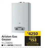 Builders Warehouse Ariston Gas Geyser 11L offer