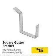 Builders Warehouse Square Gutter Bracket Galvanised-100mm x 75mm offer