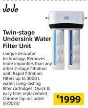 Builders Warehouse Jojo Twin-Stage Undersink Water Filter Unit offer