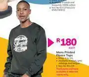 Mens Printed Fleece Tops-Each