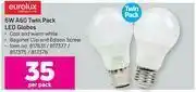 Game Eurolux 6W A60 Twin Pack LED Globes - Twin Pack offer