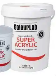 Leroy Merlin Colourlab Super Acrylic (White) Paint Interior/Exterior Matt-20L offer