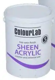 Leroy Merlin Colourlab Sheen Acrylic (White) Paint Interior/Exterior-5L offer