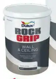 Leroy Merlin Dulux Rockgrip Fleece (White) Wall Paint Interior/Exterior Matt-5L offer