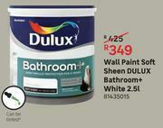 Dulux Bathroom+ (White) Wall Paint Soft Sheen-2.5L offer at Leroy Merlin