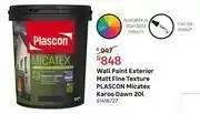 Plascon Micatex Karoo Dawn Fine Texture Wall Paint Exterior Matt-20L