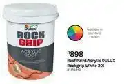 Leroy Merlin Dulux Rockgrip Acrylic Roof Paint (White)-20L offer