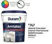 Leroy Merlin Duram Armatex Fine Textured Walls & Trims Paint Exterior (White)-5L offer