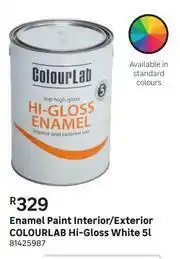 Colourlab Hi Gloss (White) Interior/Exterior Enamel Paint-5L