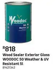 Leroy Merlin Woodoc 50 Weather & UV Resistant Gloss Exterior Wood Sealer-5L offer