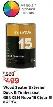 Leroy Merlin Genkem Nova 15 (Clear) Deck & Timberseal Exterior Wood Sealer-5L offer