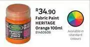 Leroy Merlin Heritage Orange Fabric Paint-100ml offer