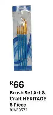 Heritage 5 Piece Art & Craft Brush Set