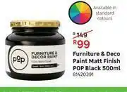 Leroy Merlin Pop Furniture & Deco Paint Matt Finish (Black)-500ml offer