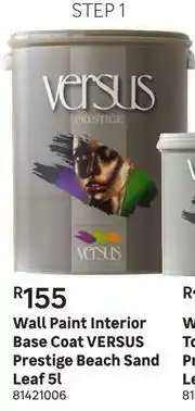 Leroy Merlin Versus Prestige Beach Sand Leaf Base Coat Wall Paint (Interior)-5L offer
