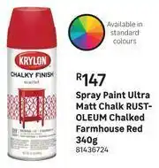 Leroy Merlin Rust Oleum Chalked Farmhouse Red Spray Paint Ultra Matt Chalk-340g offer