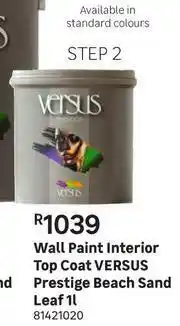 Versus Prestige Beach Sand Leaf Top Coat Wall Paint (Interior)-1L