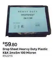 Leroy Merlin K&K Drop Sheet (heavy Duty Plastic) 2m x 5m 100 Micron 81422115 offer