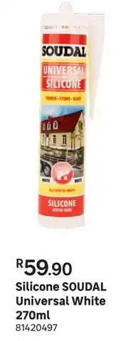 Leroy Merlin Soudal Universal Silicone (White)-270ml offer