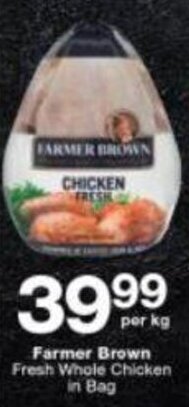 Checkers Farmer Brown Fresh Whole Chicken in Bag offer
