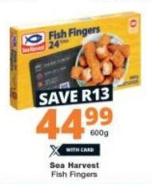 Checkers Sea Harvest Fish Fingers 600g offer