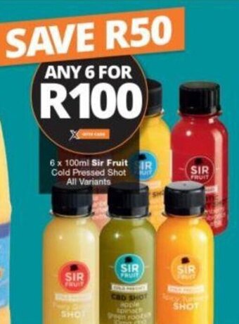 Checkers SIR Fruit Cold Pressed Shot All Variants 6 x 100ml offer