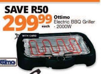 Checkers Ottimo Electric BBQ Griller 2000W offer