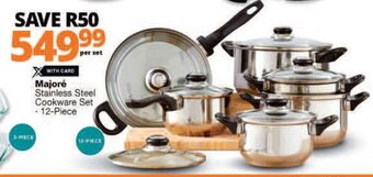 Majore Stainless Steel Cookware Set 12-Piece